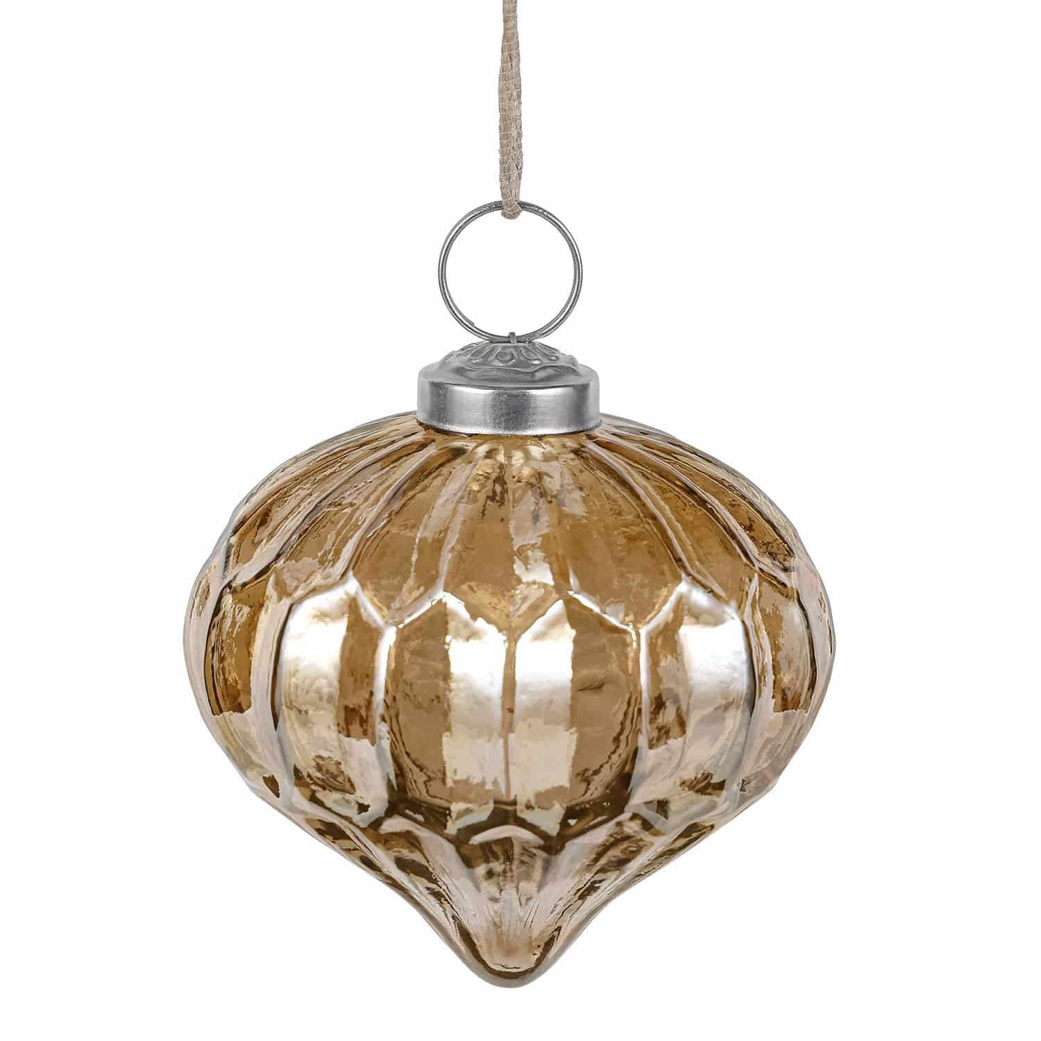 Loberon Weihnachtskugeln 8er Set Azélisse, bunt | Mundgeblasen, Bauernsilber-Finish & Getönte Farben, Christbaumschmuck, Weihnachtsdeko, Weihnachten, Glas, Messing