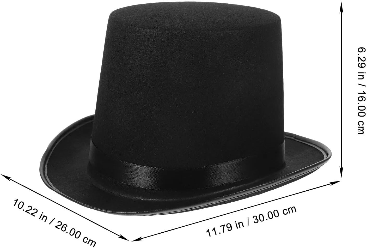 Unisex Bowler Hat Black Top Costume Magician Performed for Cosplay, Weddings