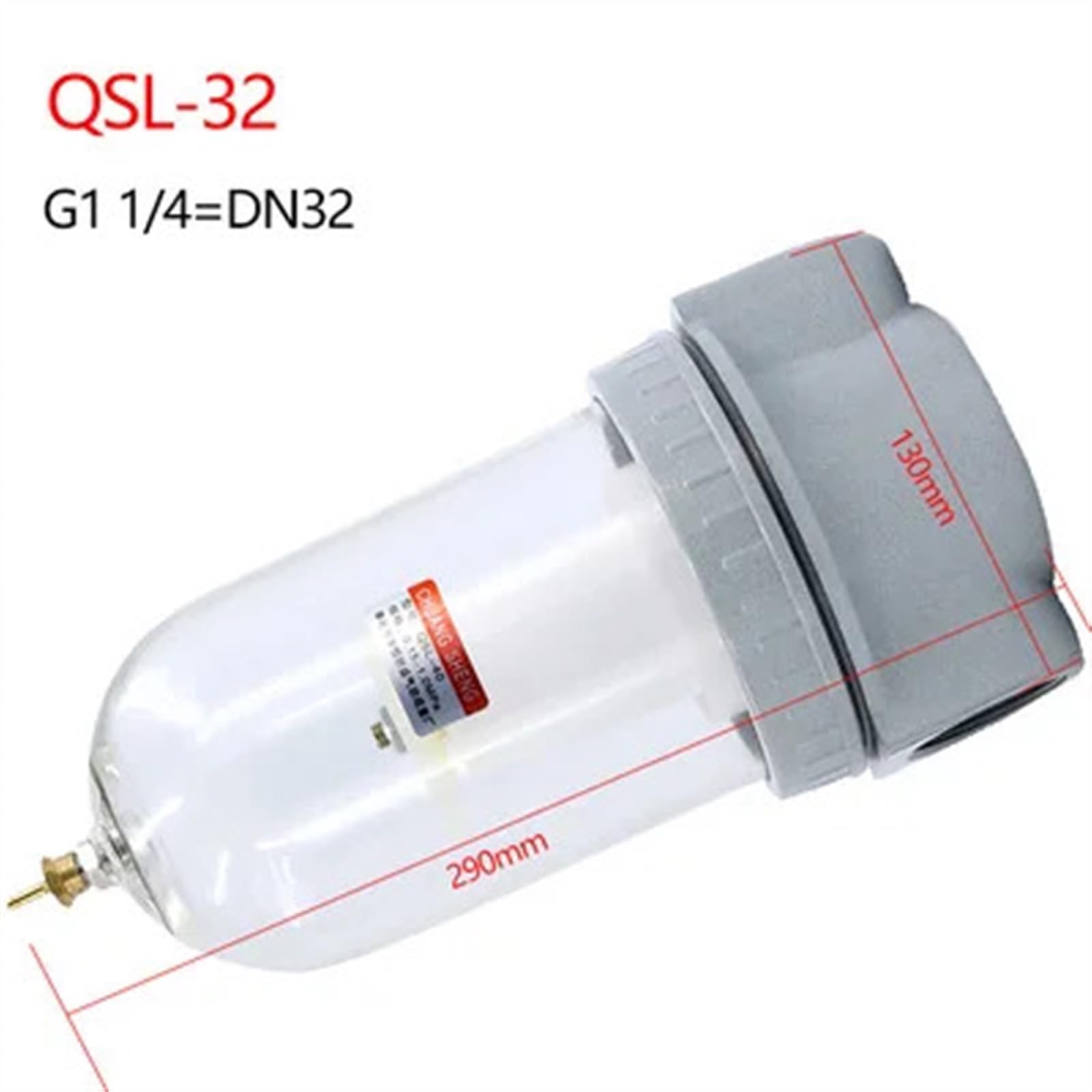 Linea compressore d'aria industriale separatore filtro trappola acqua 0,25 pollici 1 cm 0,5 pollici 1 "1" 2 "olio-acqua separatore pompa di aria (QSL-32)