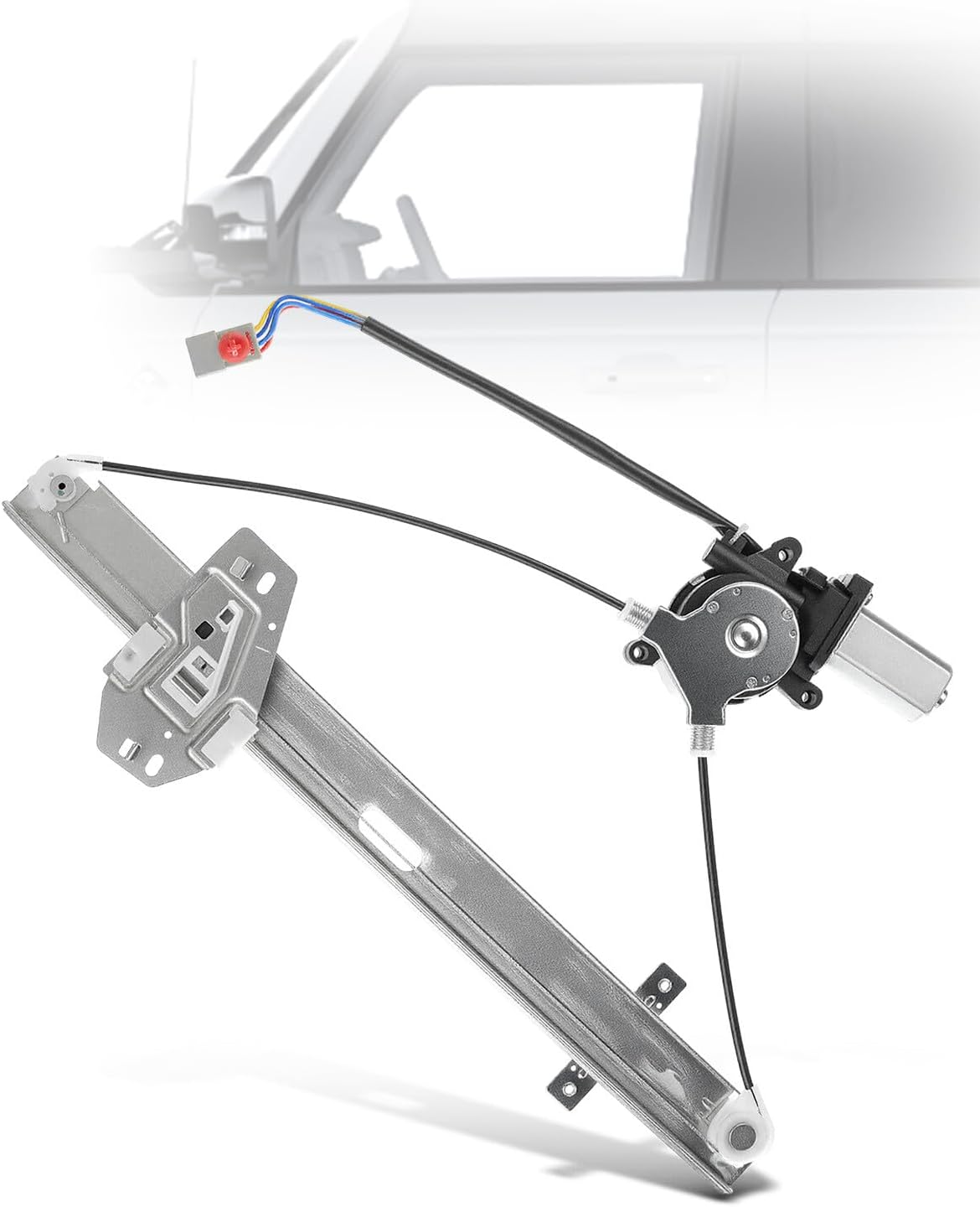 YHTAUTO Front Driver Side Power Window Regulator With 2-Pin Motor Assembly for Honda Accord 1998-2002, 4-Door Sedan Only