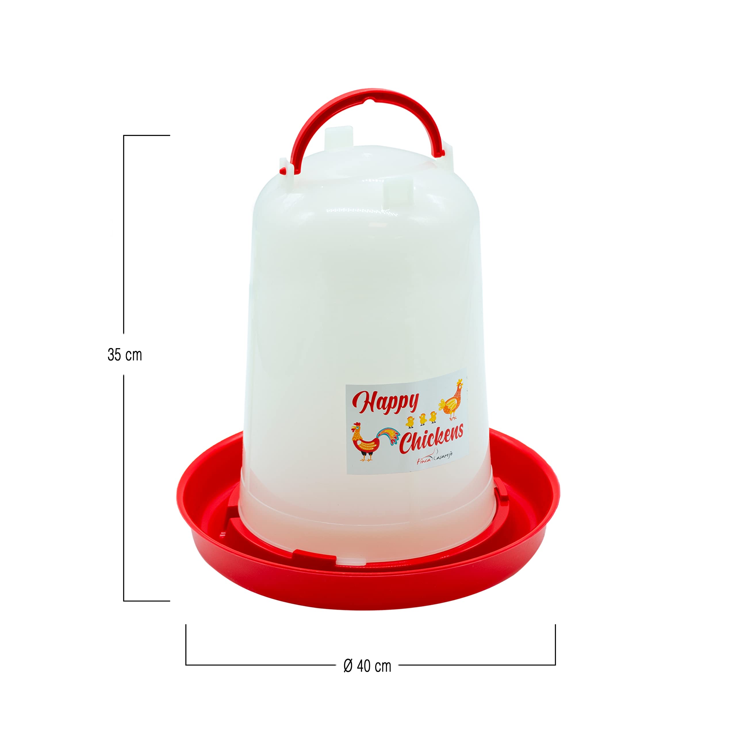 FINCA CASAREJO Pack Mangeoire et abreuvoir pour poules 8 kg 10 l Plastique robuste