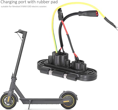 Miniatura 2 de Alomejor Asamblea de puerto de carga de scooter eléctrico Reemplazo del enchufe de la cubierta del puerto de carga de la PC compatible con 9 G30