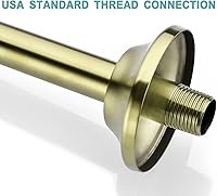 Vista 5 de BESTILL Brazo de extensión de cabezal de ducha en forma de L de 16 pulgadas, brazo de ducha y brida incluidos, oro cepillado