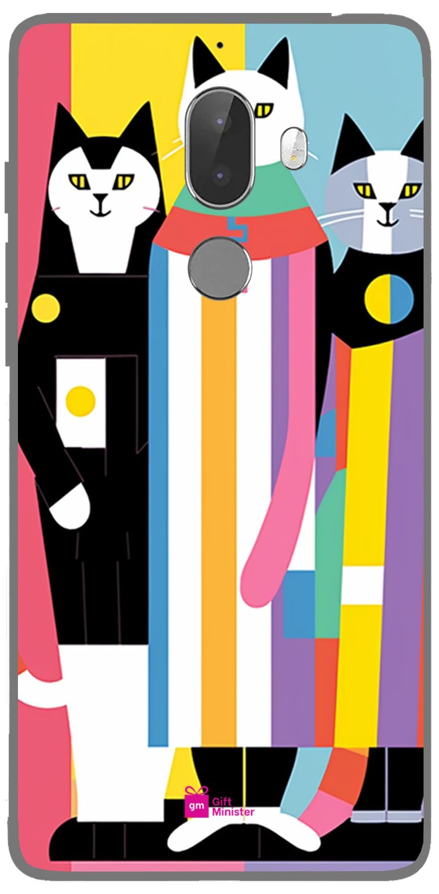 Gift Minister TPU Soft Silicon Designer Cover for Tenor 10.Or G Black Back Case - Multi Kawaii Cat Dress Michael Jackson Moonwalkdance Step Sticker Stark White Carl Moll Simple 1Pcs 1695D