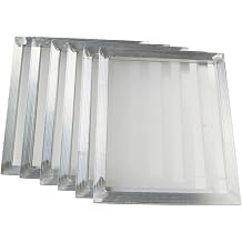 TECHTONGDA 6Pcs Screen Printing Mesh with Frame 15x17inch Pre-Stretched Aluminum Frame White 110 Mesh 43T