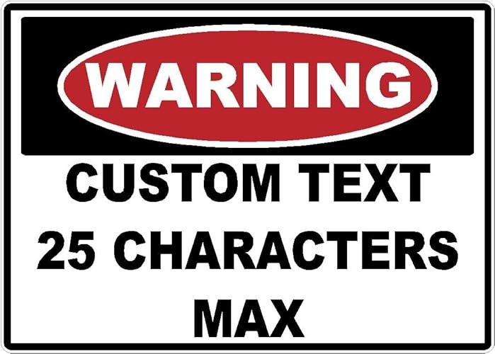 Design Your Own Custom 3.5" x 5" Danger Warning Caution Notice Peel and Stick Label Sticker Decal Made in USA (Warning)