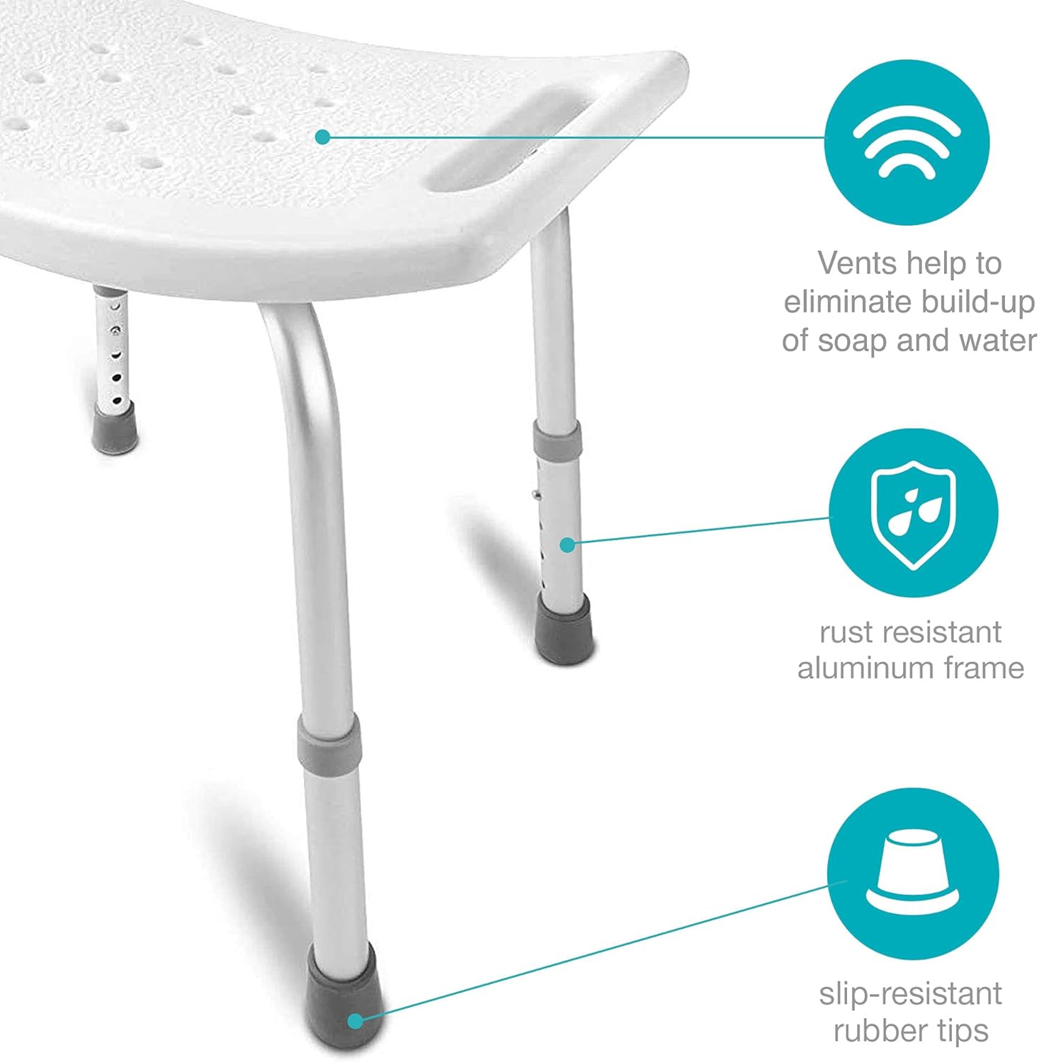 Rеvіеw Dіѕсоunt DMI Shower Chair Bath Seat for Tub or Shower Bench for inside shower, Made of Non Slip Aluminum with Plastic Seat, No Tools Needed, Adjustable Height, Holds Weight up to 250 Pounds, Bath Bench, White