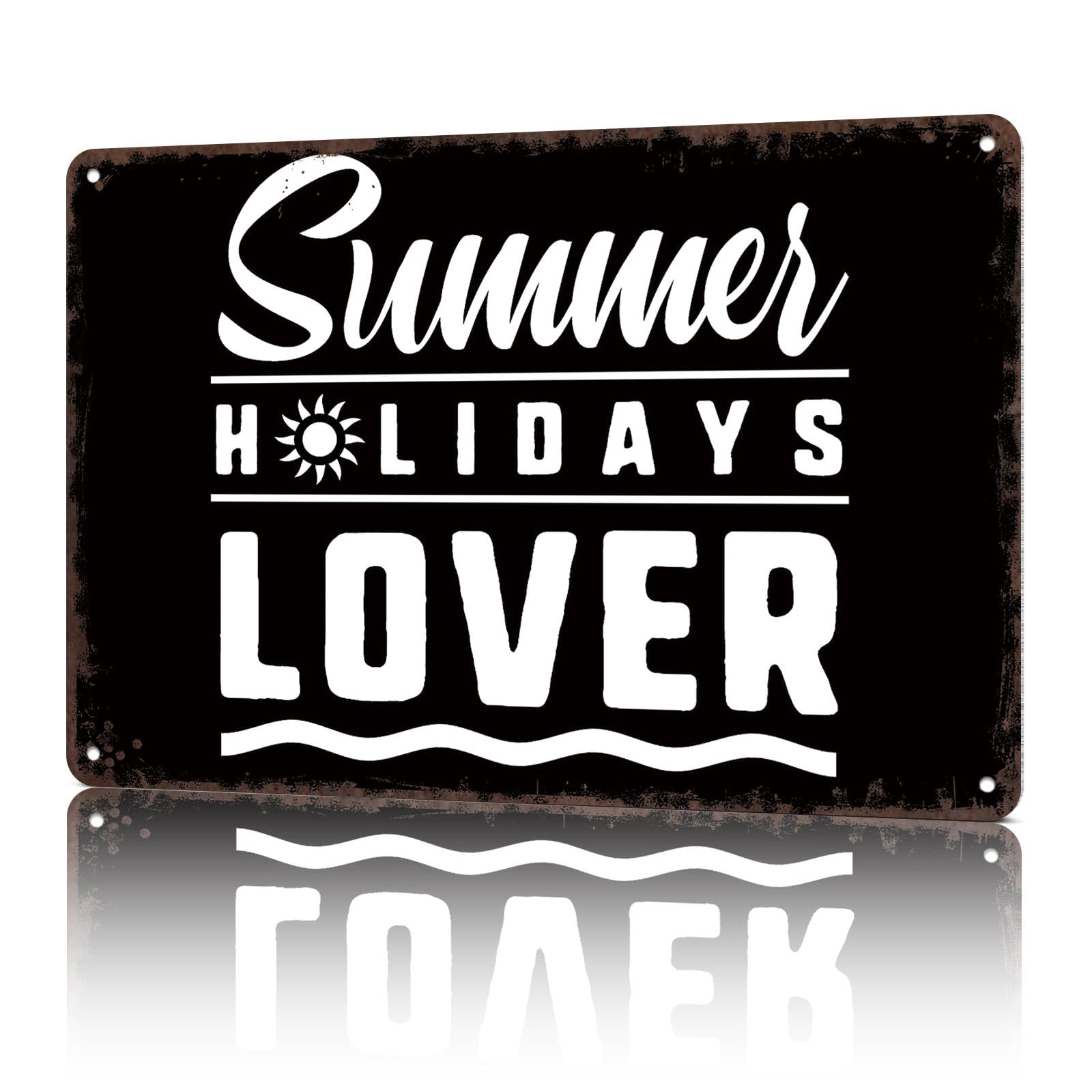 KWQDOZF Vintage Metal Signs Summer Holidays Lover Funny Tin Sign Poster Wall Art For Home Room Bedroom Office Decor 8x12inch