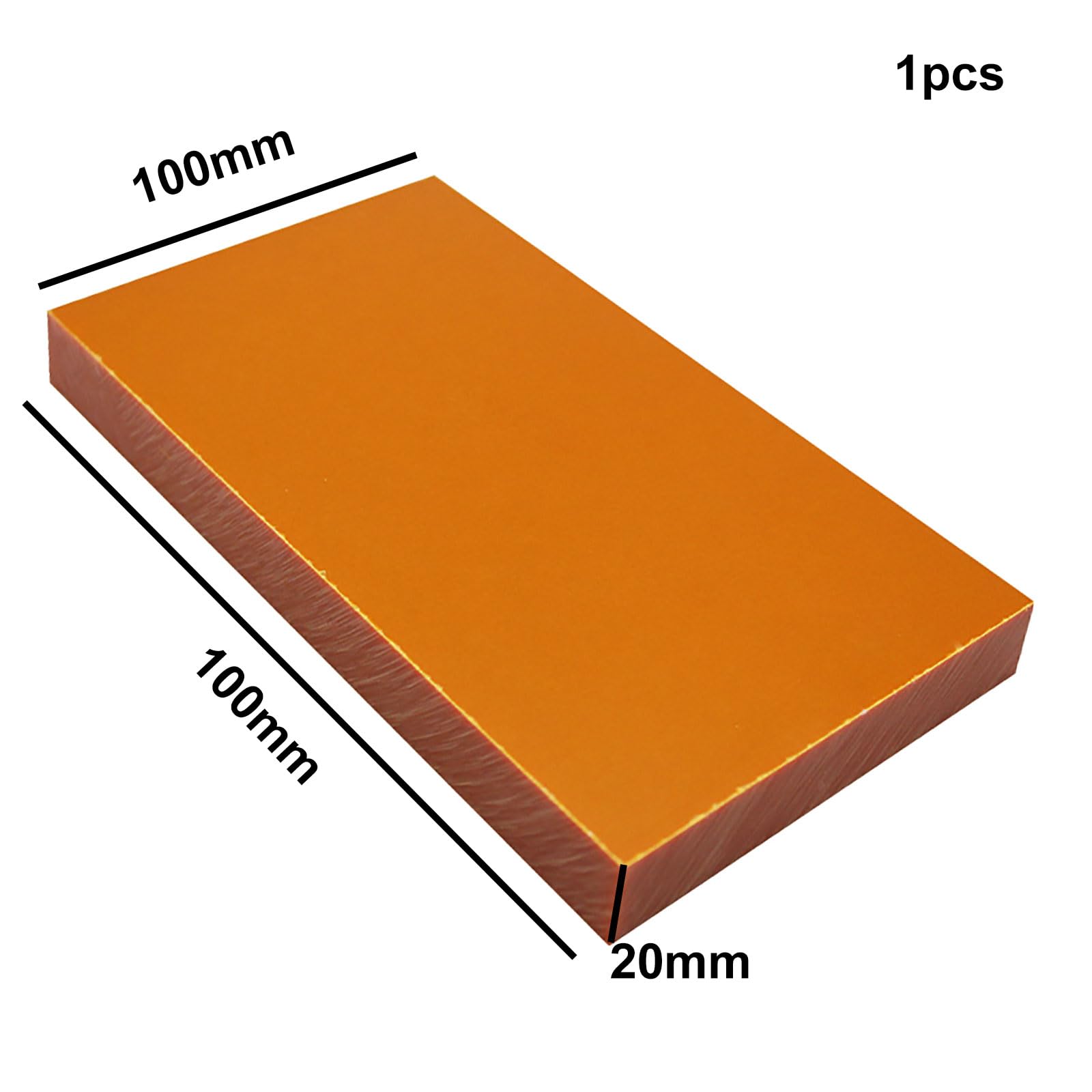 COYOUCO 1Pcs,Thickness 10-20Mm,Bakelite Phenolic Laminated Resin Flat Plate Board Sheet, Used in Electrical and Electronic Fixtures, DIY and Crafts,20mm