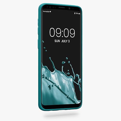 Miniatura 2 de kwmobile Funda compatible con Samsung Galaxy S9 - Funda protectora de silicona TPU suave y delgada, color verde azulado mate