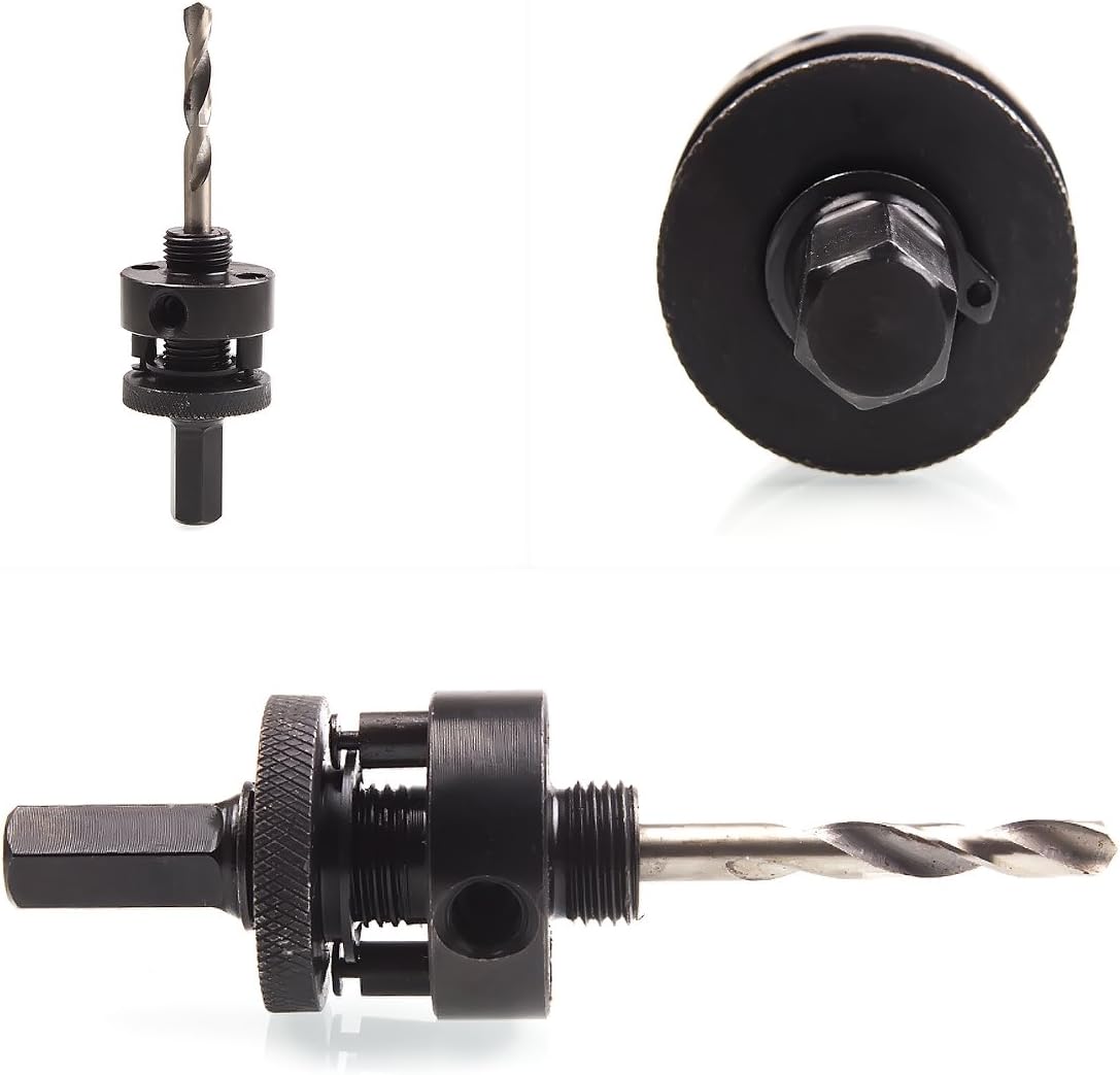 6-5/8 Inch Hole Saw with Heavy Duty Arbor, HSS Bi-Metal Holesaw Drill Bits for Can Light, 6.5In Hole Cutter for Drilling Holes in Wood, Plastic, Drywall, Thin Metal, 168MM Recessed Hole Saw(Black)