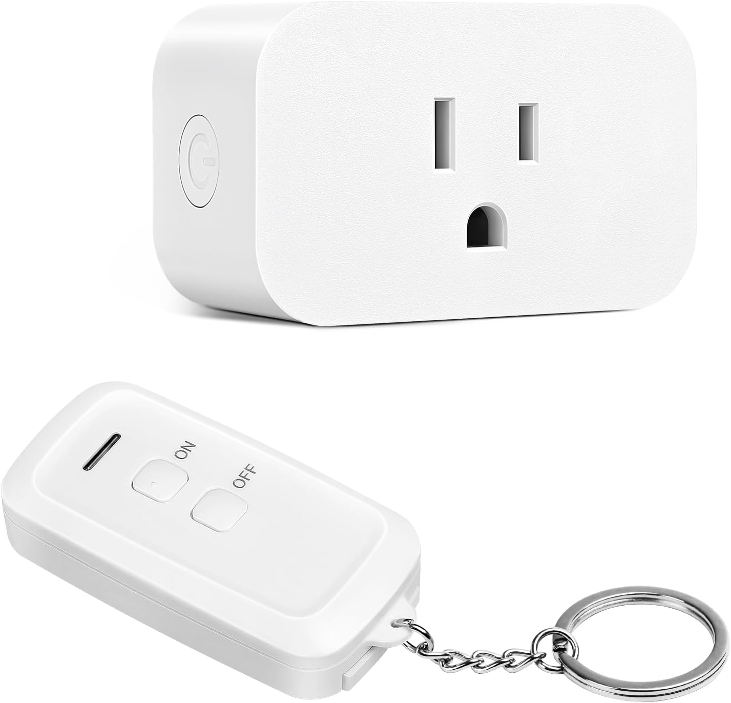 DEWENWILS Indoor Remote Control Outlet, Wireless Remote Light Switch, No Interference Remote Outlet Switch, No Wiring, 15A/1875W, 100ft RF Range, Compact Design, Programmable