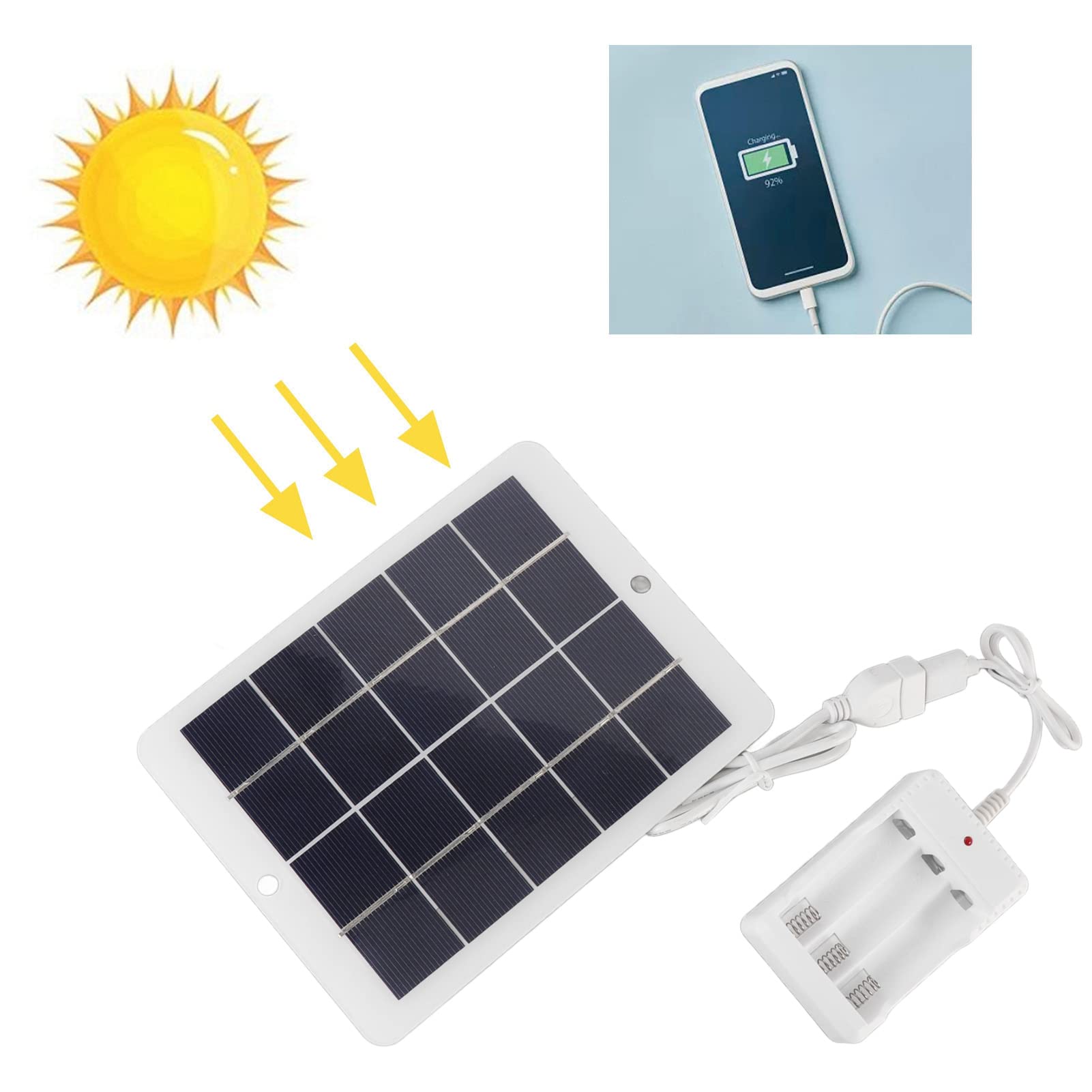Przenośna ładowarka do paneli słonecznych 3 W 5 V do użytku na zewnątrz, ogniwo słoneczne o wysokim współczynniku konwersji do projektów DIY, lamp i urządzeń o małej mocy