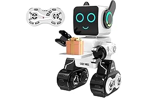Rechargeable RC Robot Toy for Kids - Interactive Intelligent LED Light, Speaks,...