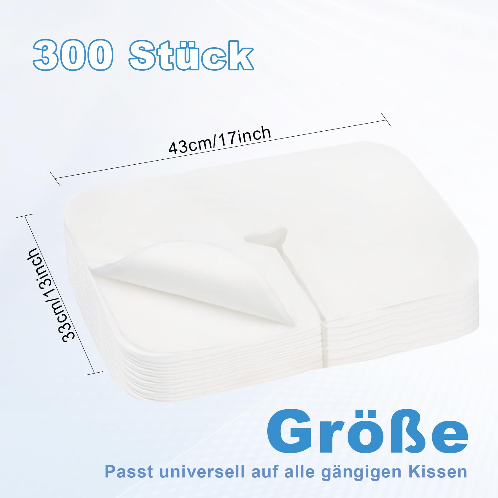 300 panni usa e getta per lettino da massaggio, 43 x 33 cm, in tessuto non tessuto, per cuscini in gel, poggiatesta, accessori per massaggi