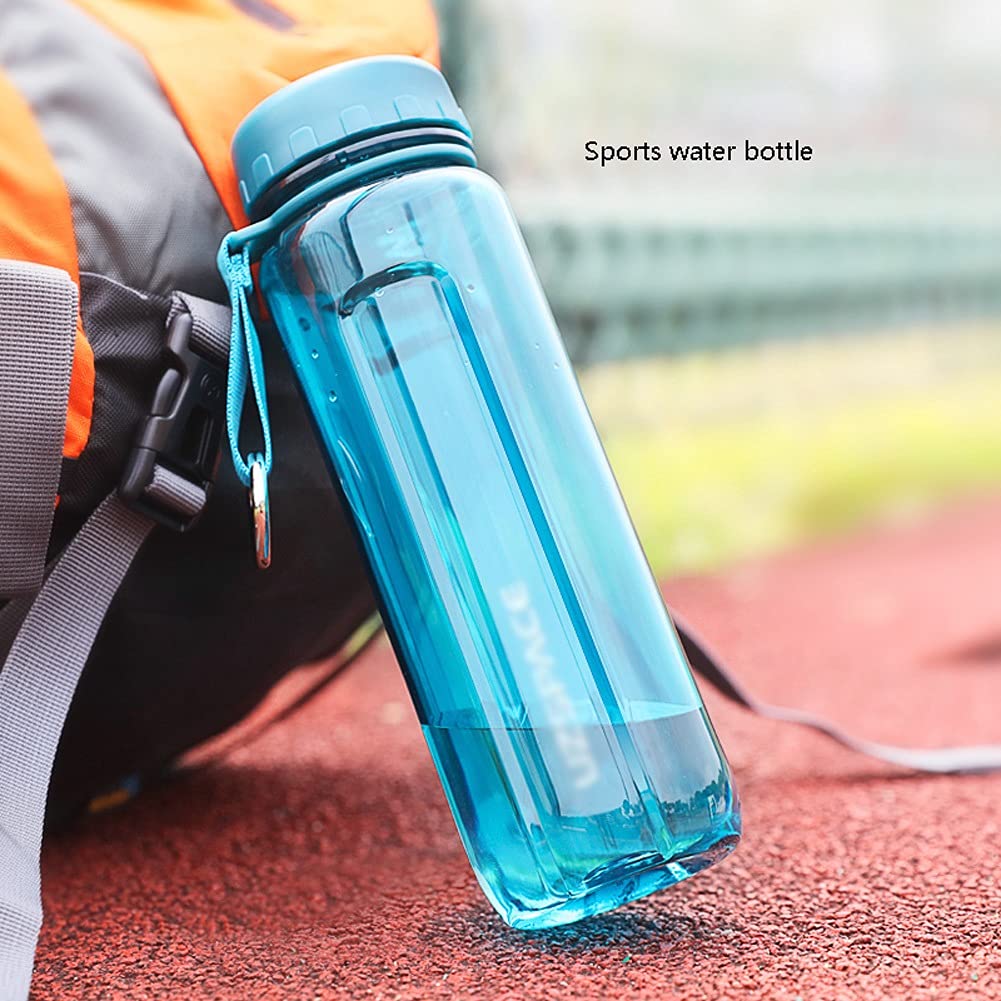 Sportflasche Wasserflaschen Kunststoff Sport Wasserflasche Großer Krug mit Handschlaufe für Wandern Reisen Outdoor Sportflaschen Wasserflaschen (Fassungsvermögen: 750 ml, Farbe: Grün) (Blau 950 ml)