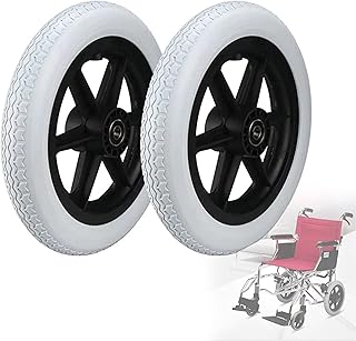 車椅子用後部キャスターホイール 2個、交換用パーツ ユニバーサルフィット、空気注入式タイヤ不可、交換用歩行器アクセサリー、車椅子用キャスターアセンブリ