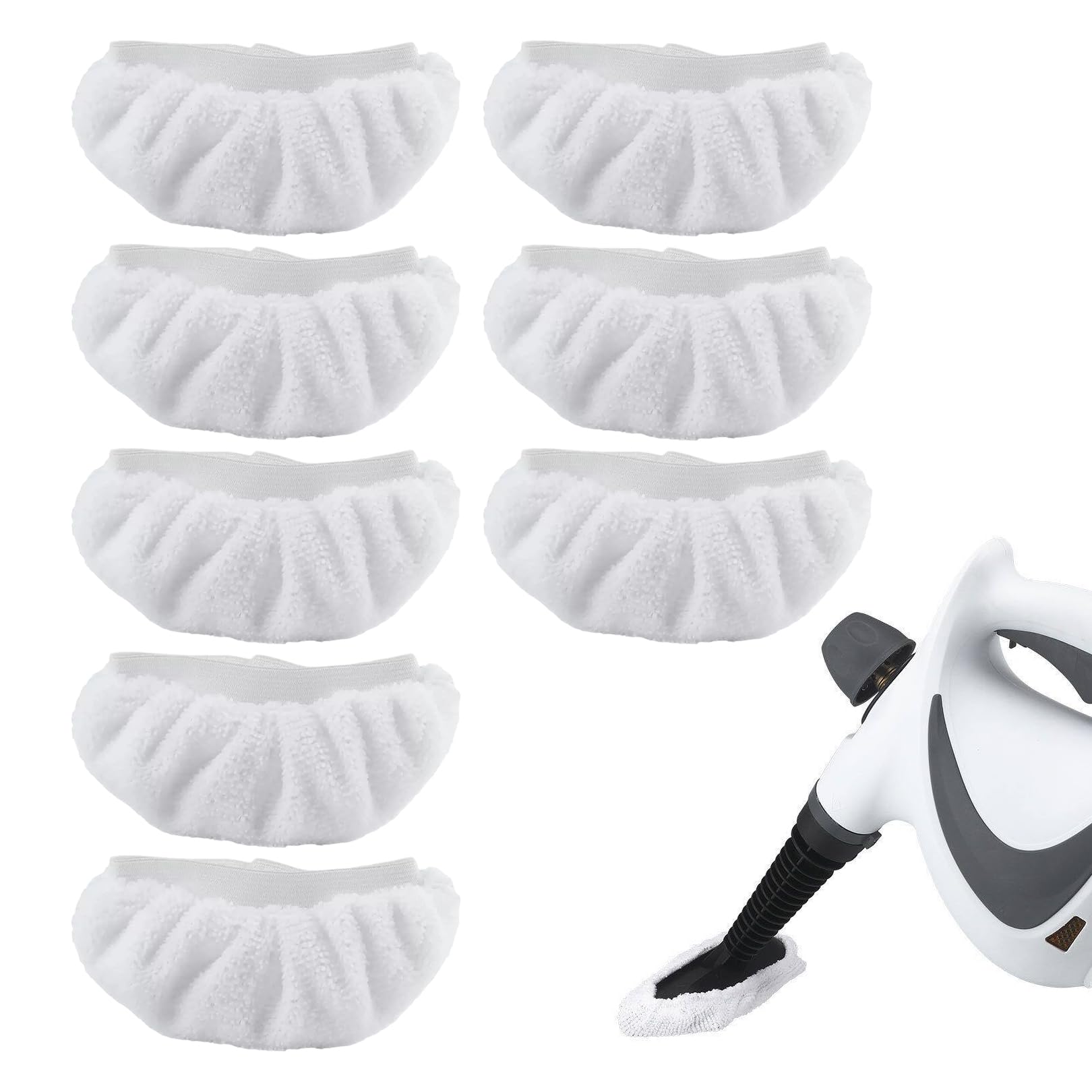 8 Pack Steam Mop Pads, Steam Cleaner Accessories for Bissell Steam Shot, PurSteam, Wagner Spraytech, Comforday Handheld Steam Cleaner, Reusable Microfiber Cloths, Universal Mop Pads Replacement