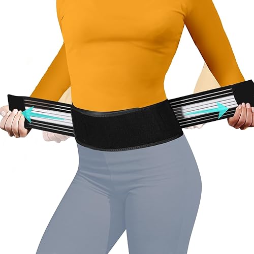 Lightweight Back Brace for Lower Back Pain Under Clothes - Relief from Sciatica, Hip and Spine Pain - Breathable & Adjustable Lumbar Support Belt for Home, Work and Exercise-Suitable for Women&Men XL