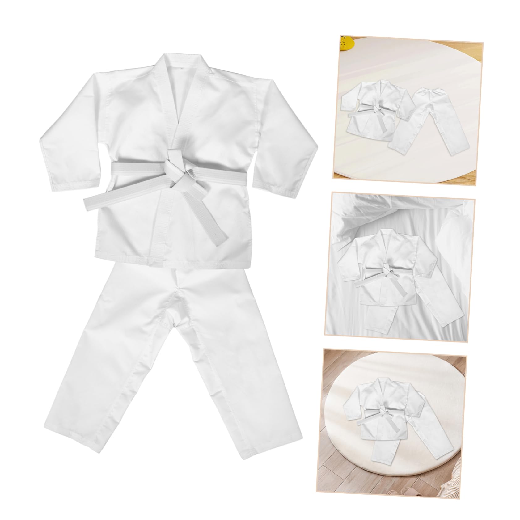 VALICLUD Uniforme De Kárate Jeet Kune Do Disfraz De Kárate Adulto Traje De Karate para Uniformes De Taekwondo Uniforme De Entrenamiento Estudiantil Poliéster