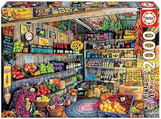 Educa Borrás 17128 Animated and Comic Drawings Educa Borras The Farmers Market 2000 Piece Jigsaw Puzzle, Multi