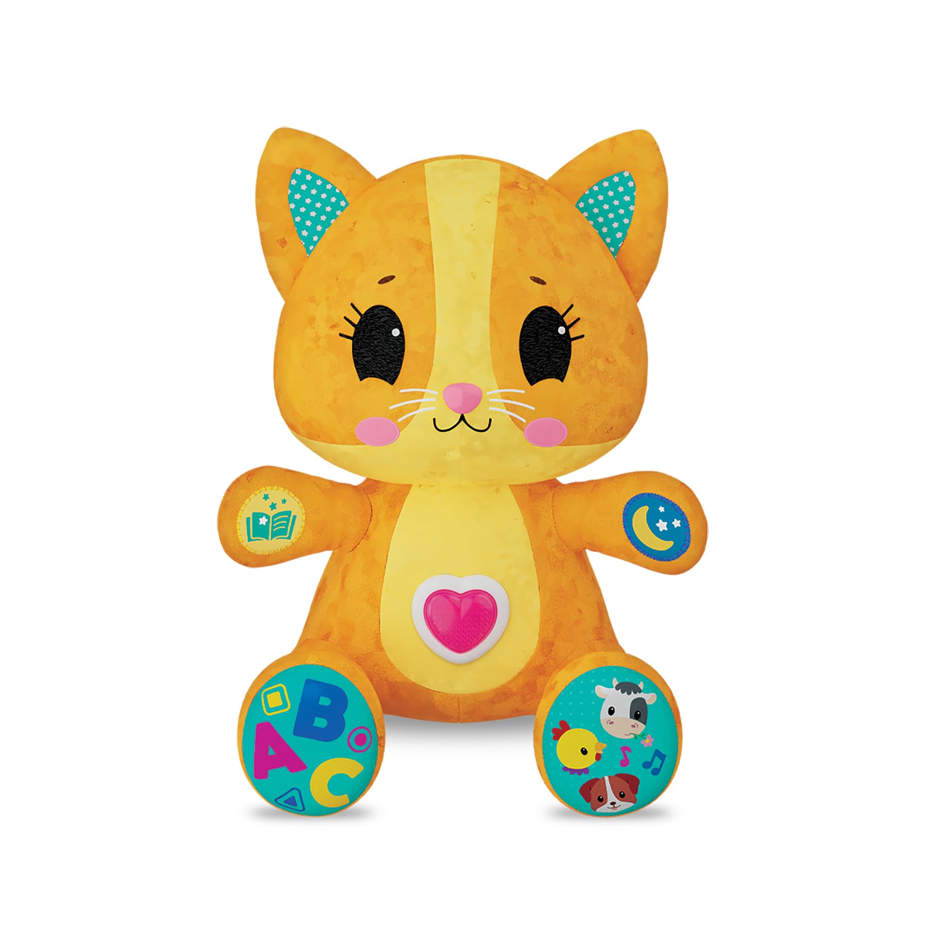 Kids Hits Play with Me Kitten – Interactive Plush Musical Toy for Toddlers – Lights, Songs, ABCs & Lullabies – Early Learning Cat Toy – Ages 1+