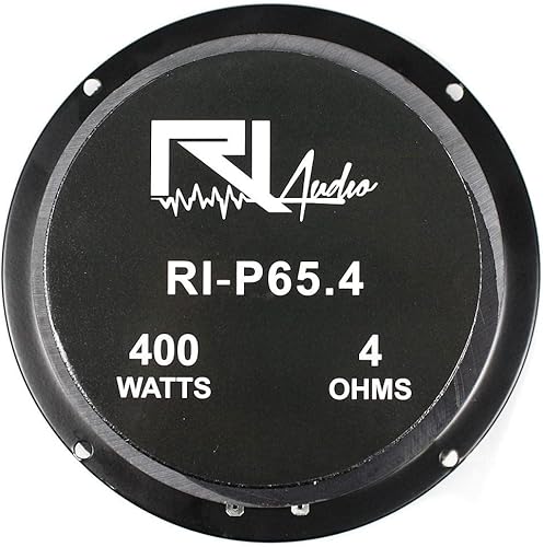 Miniatura 5 de Altavoces de rango medio de 6.5 '' 400 W de potencia máxima 200 W RMS 4 ohmios RI-P65.4 paquete de 4, negro