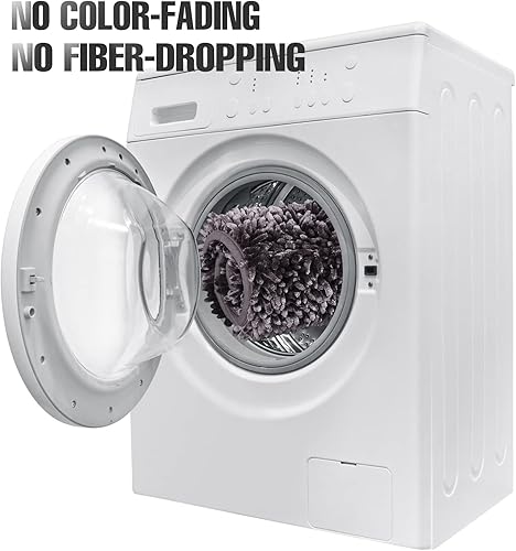 Miniatura 50 de Yimobra Juego de 2 alfombras de baño, alfombra de baño suave y absorbente y alfombra de inodoro en forma de U con respaldo antideslizante, alfombras