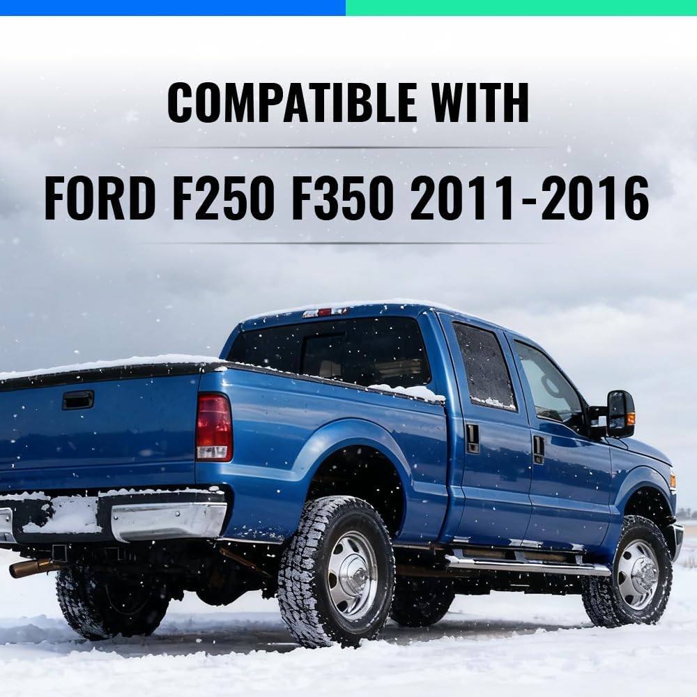 G-PLUS Rear Tailgate Flexible Step Pad Molding Cap Trim Pad Compatible with Ford F250 F350 2011 2012 2013 2014 2015 2016 Flexible Step Tailgate Molding Trim Black 8C3Z-9940602-DA