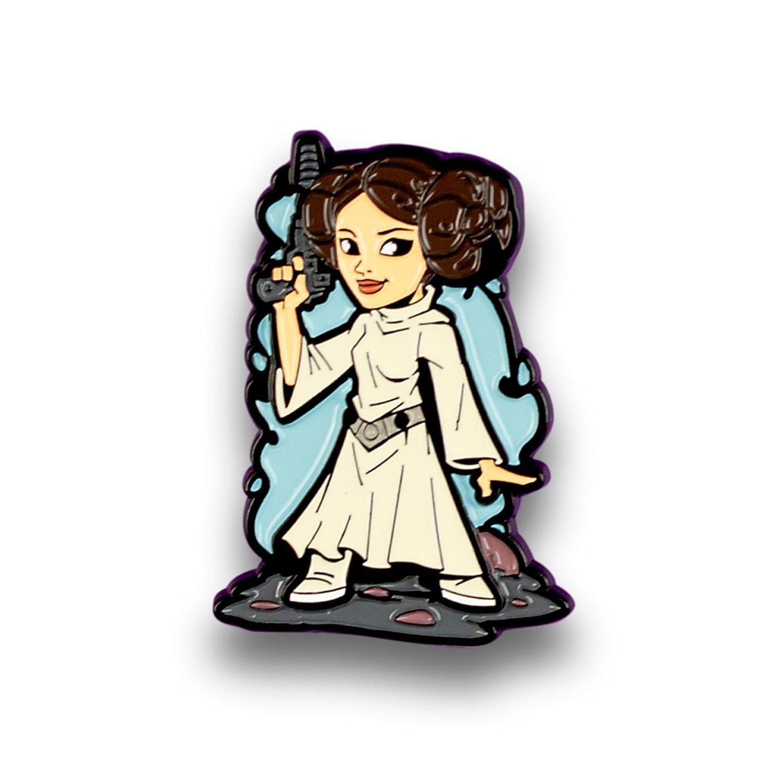 OFFICIAL Star Wars Princess Leia Pin | Exclusive Art Design By Derek Laufman | Star Wars Series Collectors Pins
