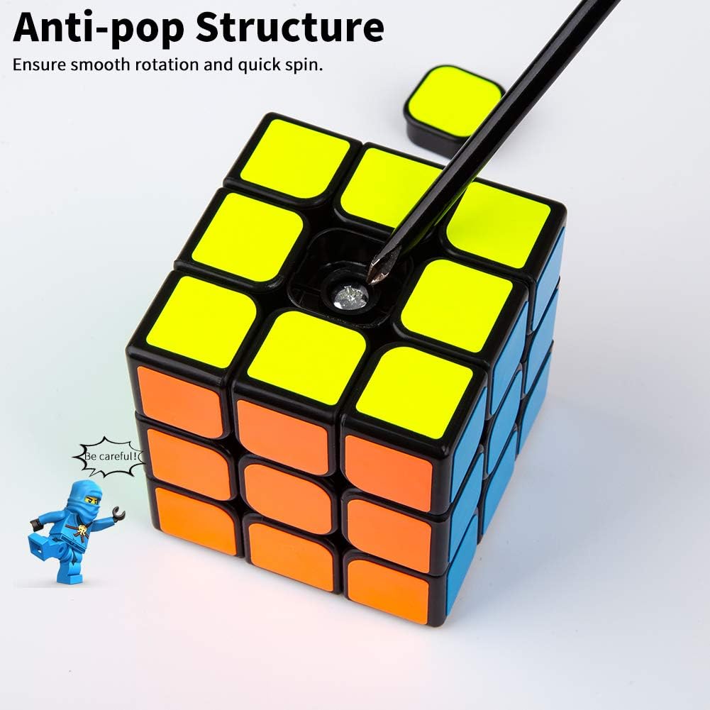 Buself Speed Cube 3x3 Magic Cube 3D Puzzle Toys with Vivid Colors and Smooth Turning for Birthday-Christmas-Company