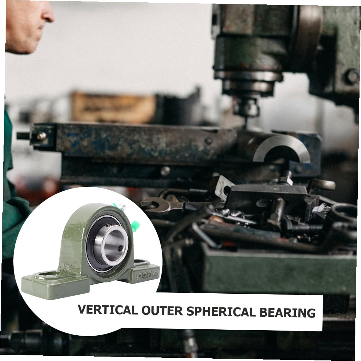 2pcs Industrial Block Mounted Low Noise Bearings Cast Iron Pillow Block Bearings Self-aligning Wide Extended Inner Ring for Enhanced Shaft Support
