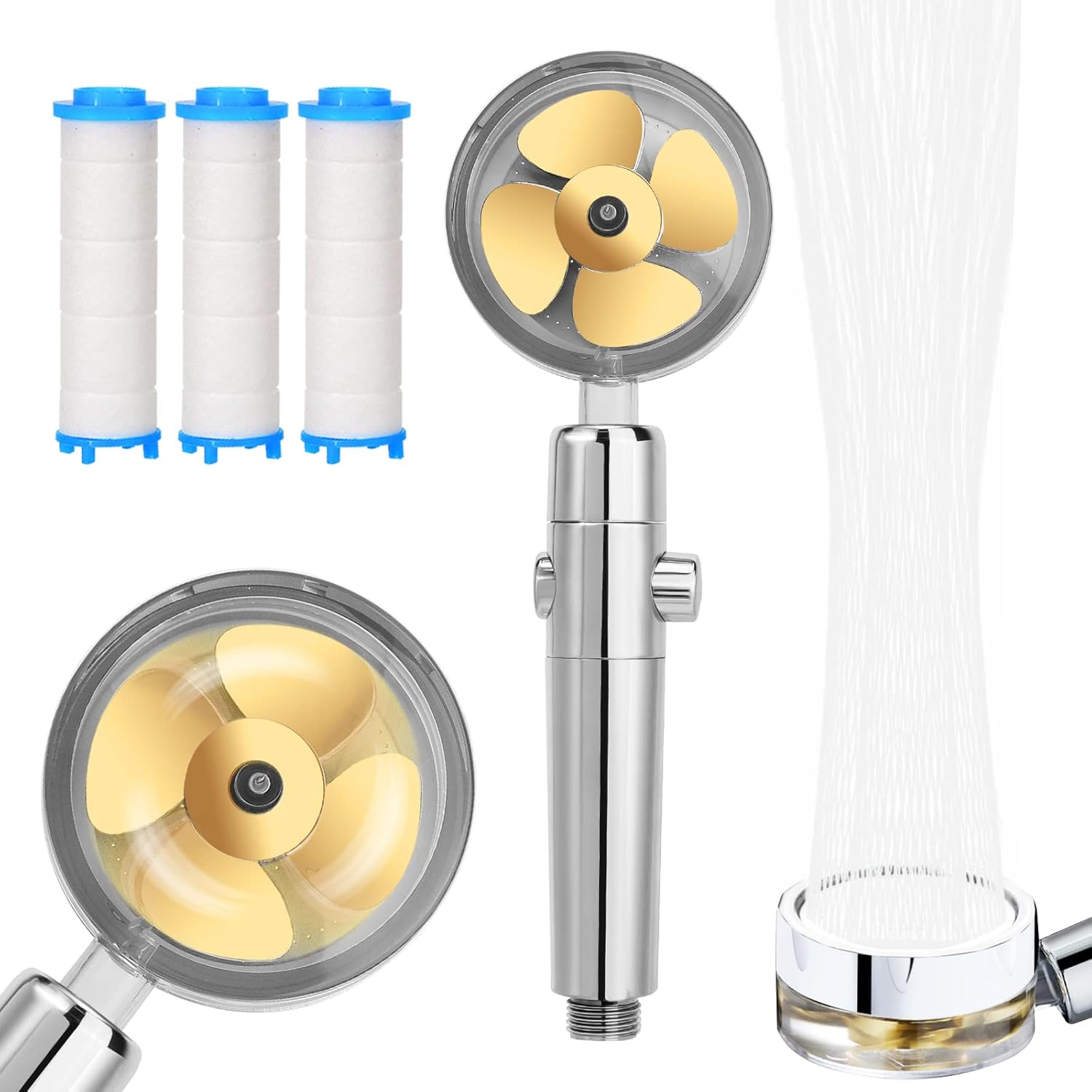 Shower Head, High Pressure Water Saving Shower Heads 360 Degree