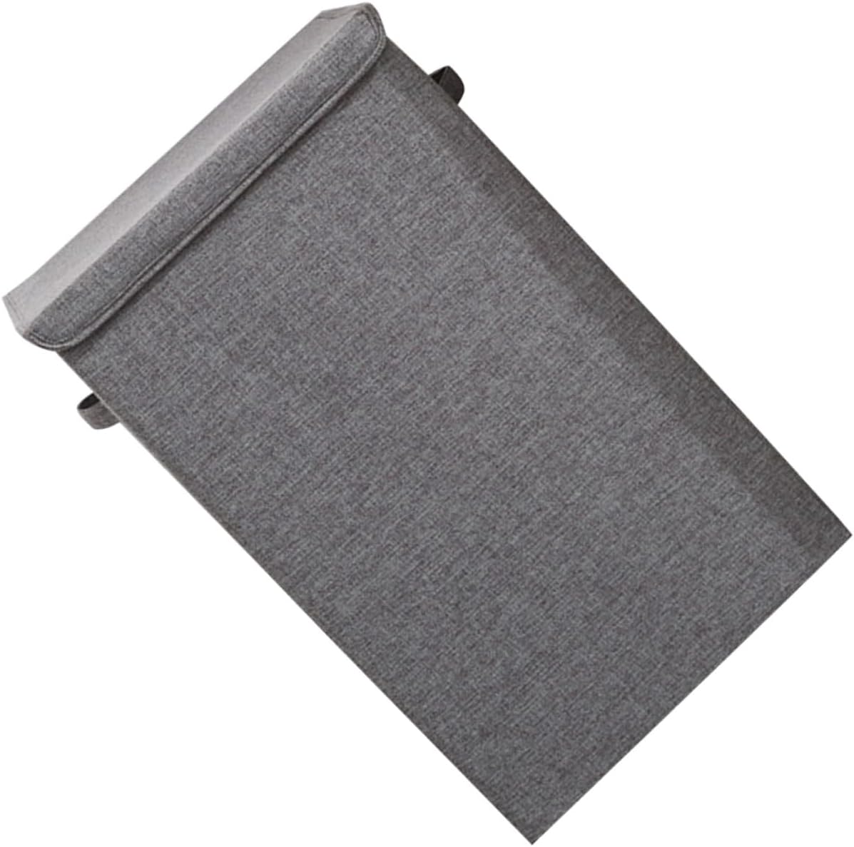 Large Washable Laundry Hamper with Lid and Handles Multipurpose Cotton Linen Clothes Storage Basket for Bedroom Bathroom Portable Dirty Laundry Organizer with Stable Compact Design