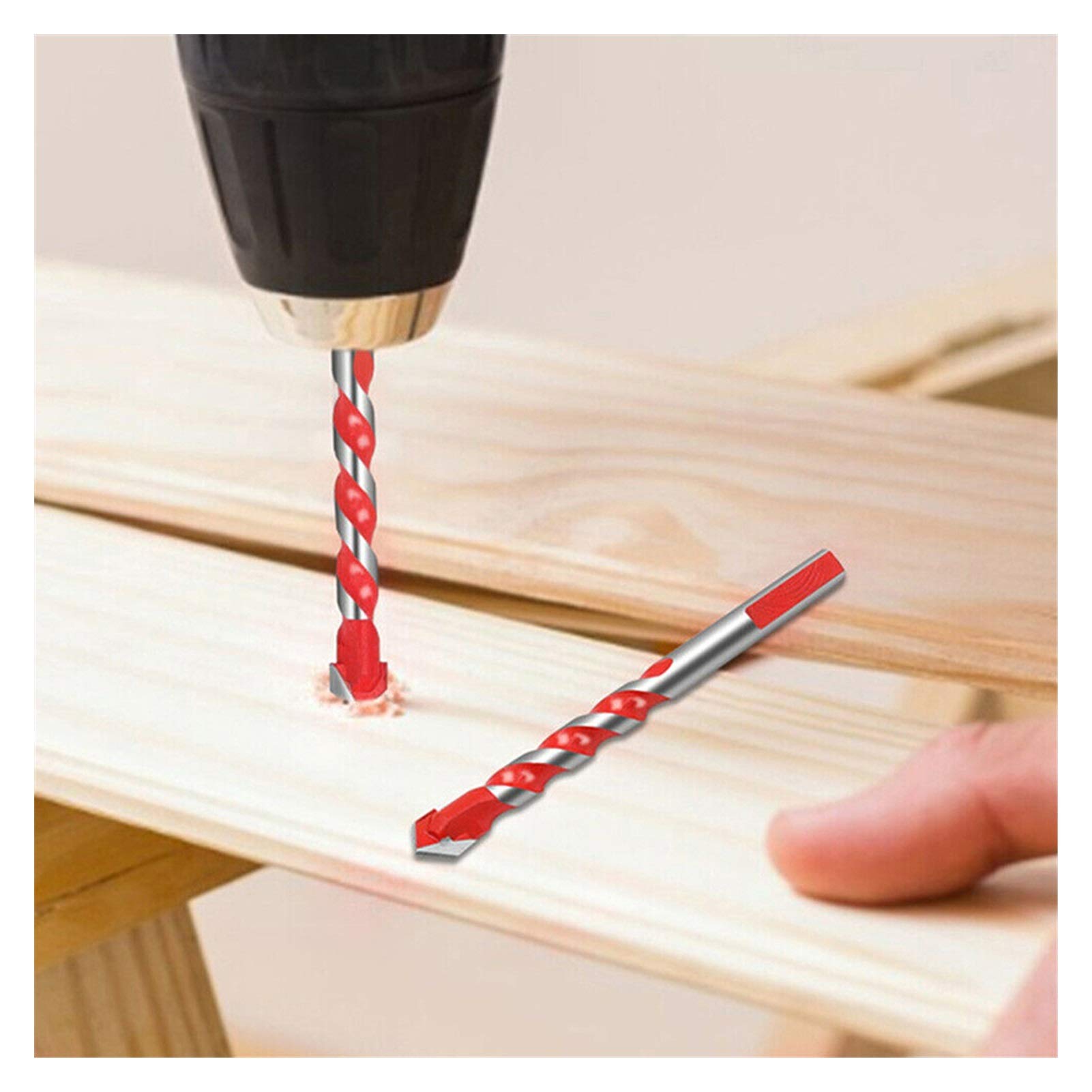 Brocas 10pcs 6mm Juego de brocas multifunción Azulejo de pared de cerámica Mármol Vidrio Agujero de perforación Sierra Brocas de trabajo para herramientas eléctricas Juego de brocas (Color : 10pcs