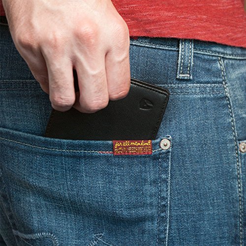 2 ID Window RFID Wallet for Men, Bifold Top Flip, Extra Capacity Travel Wallet (Black - Sheepskin Leather, Medium)