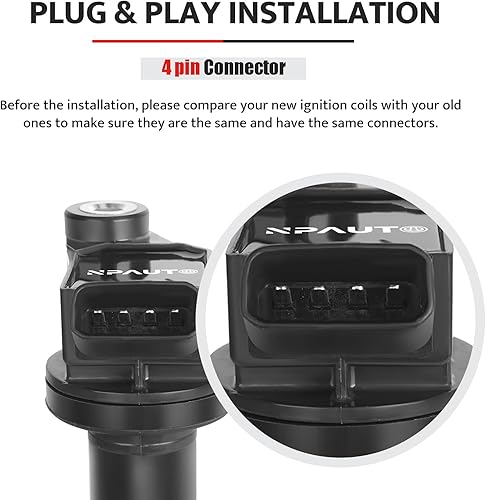 Miniatura 5 de Juego de 6 bobinas de encendido compatibles con V6 3.0L 3.3L 1999 2000 2001 2002 2003 2004 2005 2006 Lexus ES300 RX300, Toyota Avalon Camry