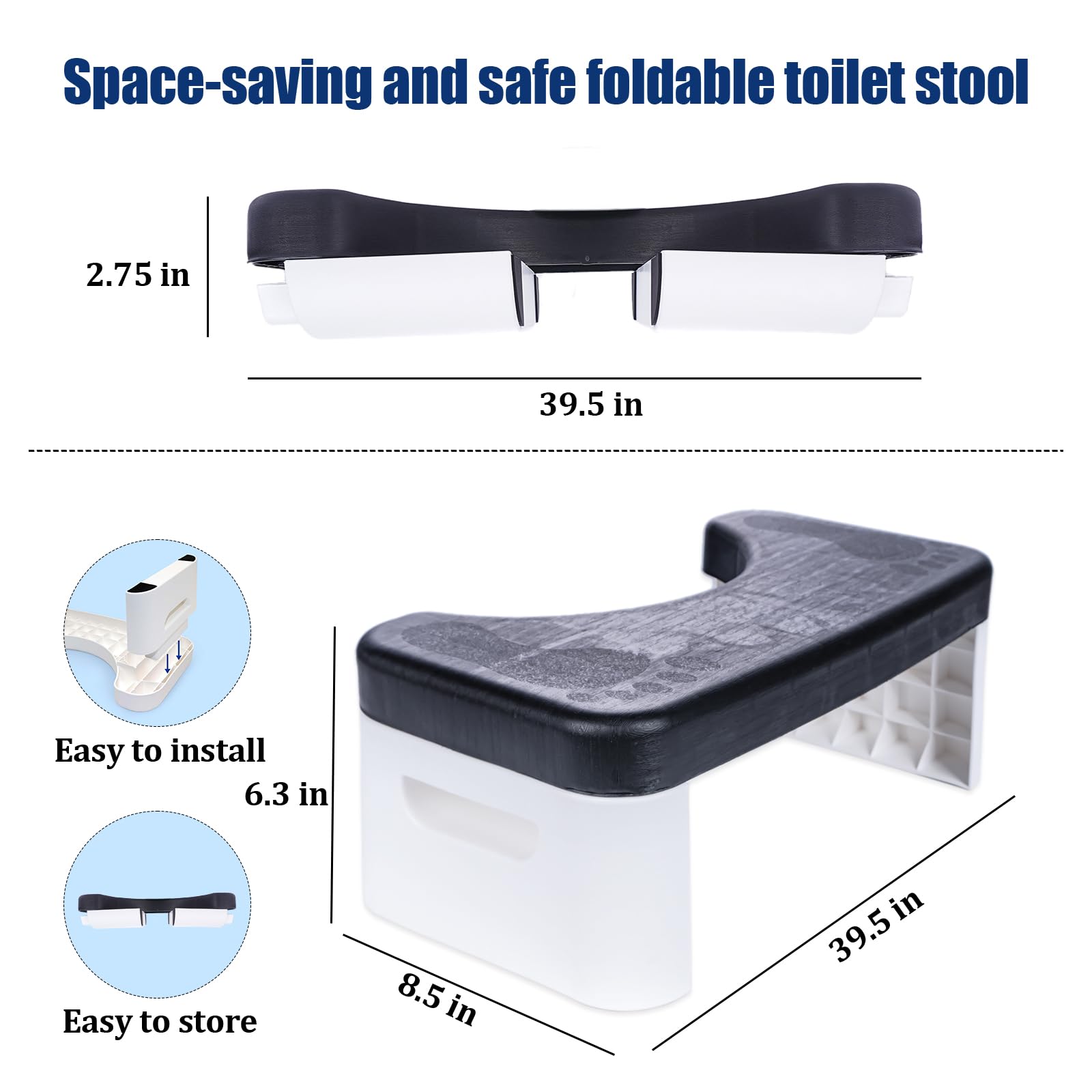 AZEN Sgabello Da WC In Legno Per Adulti 17,8 Cm - Aiuto Per La Stitichezza