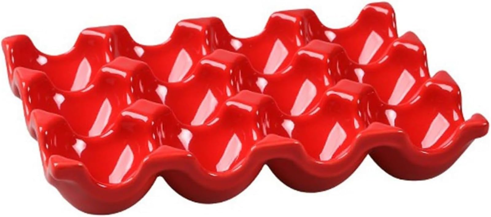 Made of porcelain, egg tray, non-slip egg box, egg tray, ceramic for refrigerator, worktop, kitchen, decorative accessories