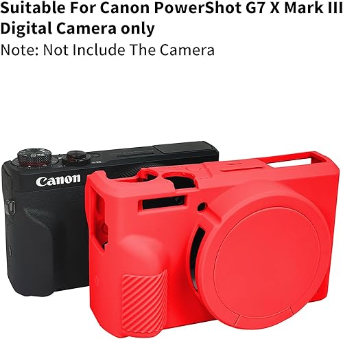 Miniatura 96 de Easy Hood Funda para cámara digital Canon Powershot G7 X Mark III, funda protectora de silicona suave con cubierta de lente extraíble para cámara