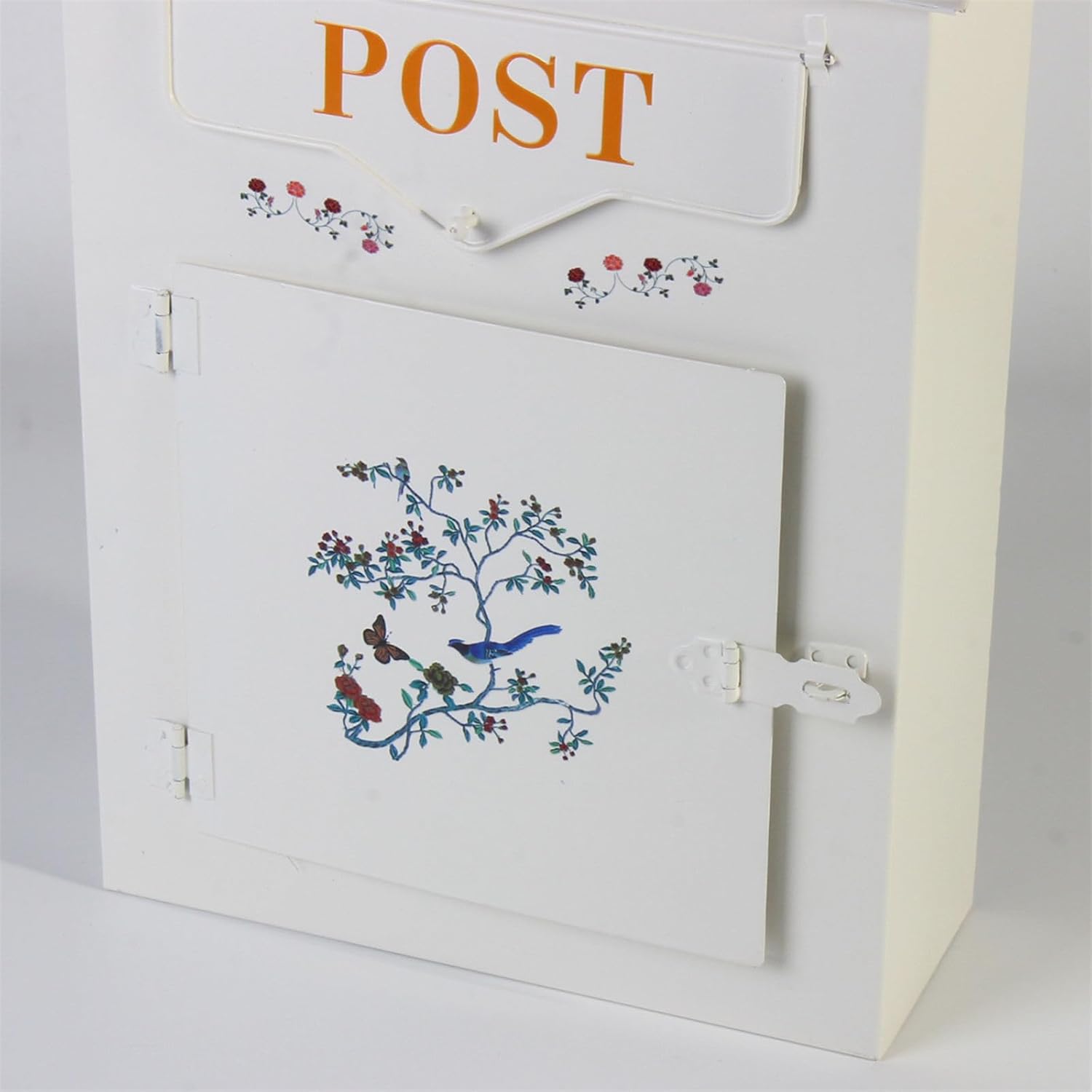 取り外し可能なコンテナハウスのメーカーとサプライヤー -ウッドノックス 大容量の鳥をテーマにした金属メールボックスアイアンビルド簡単な取り付けシステムポーチガーデンハウス伝統的な鳥パターンメールボックス
