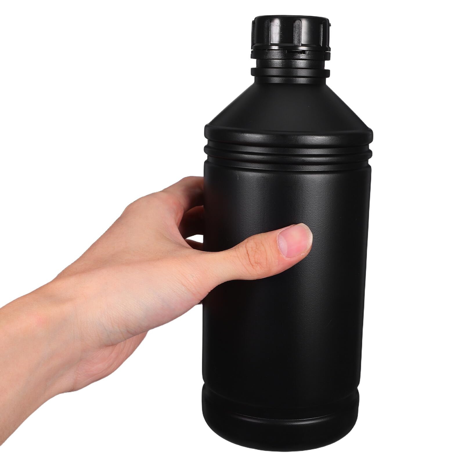 8 Bottiglie Chimiche in Hdpe 1000ml Nere con Coperchi Sigillati, Contenitori da Laboratorio per Reagenti, Antiriflesso e Resistenti a Acidi per Uso Scientifico e Industriale