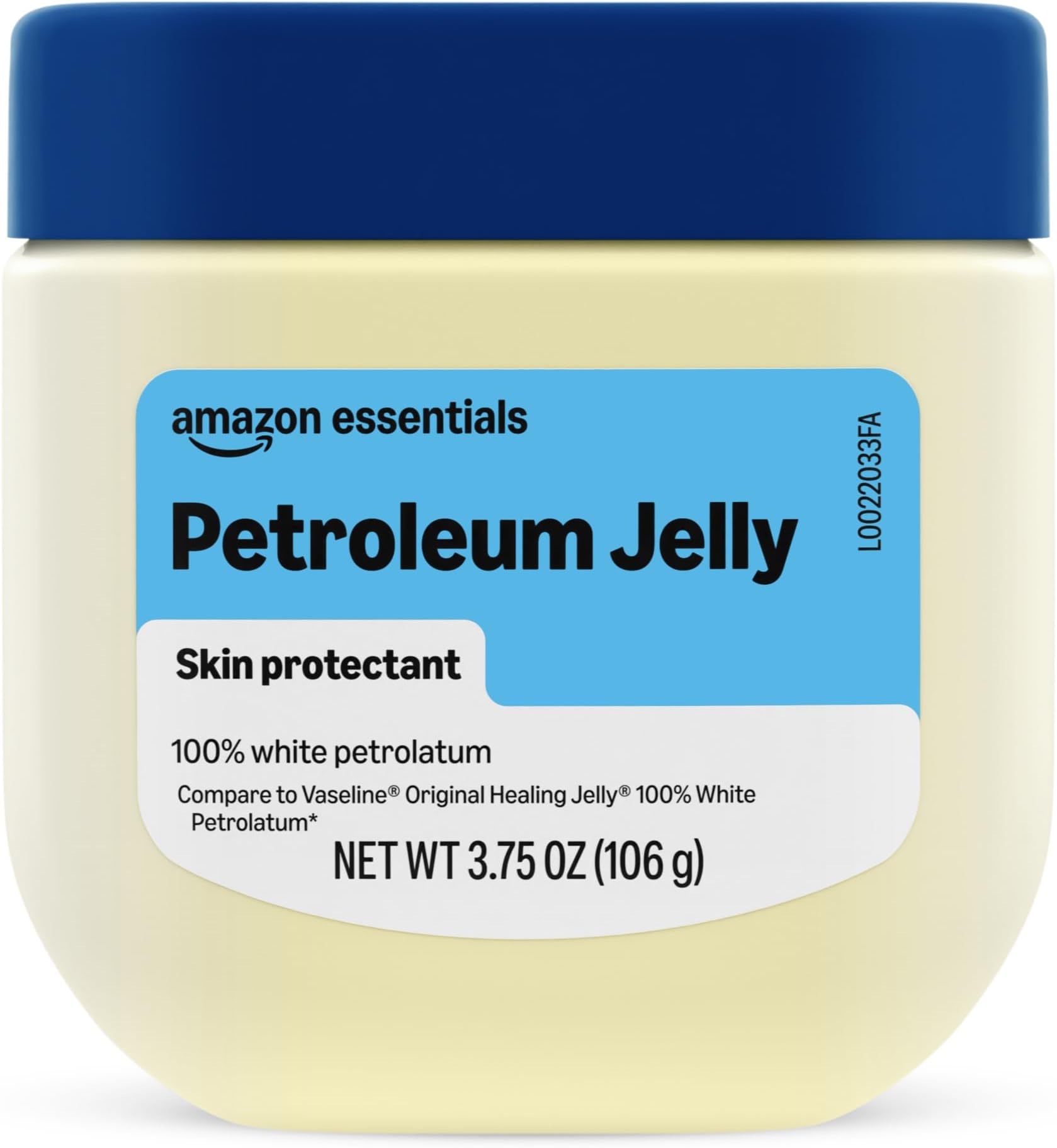 Petroleum Jelly White Petrolatum Skin Protectant, Unscented, 3.75 Ounce, 1-Pack (Previously Amazon Basics)