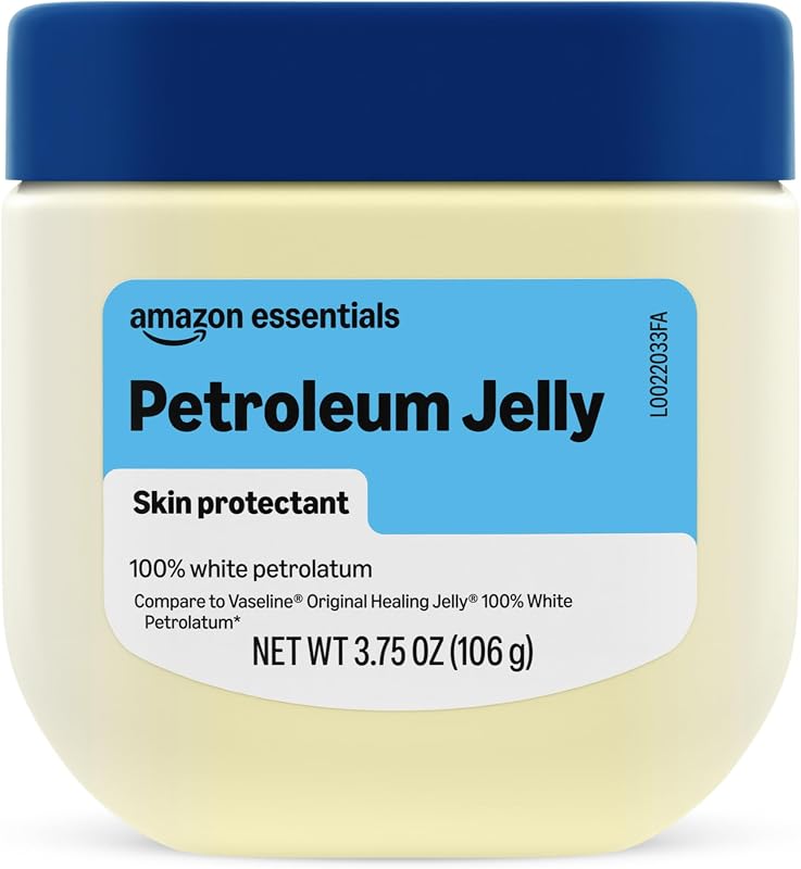 Amazon Essentials Petroleum Jelly White Petrolatum Skin Protectant, Unscented, 3.75 Ounce, 1-Pack (Previously Amazon Basics)