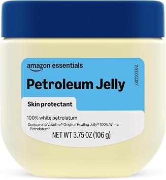 Amazon Essentials Petroleum Jelly White Petrolatum Skin Protectant, Unscented, 3.75 Ounce, 1-Pack Previously Amazon Basics