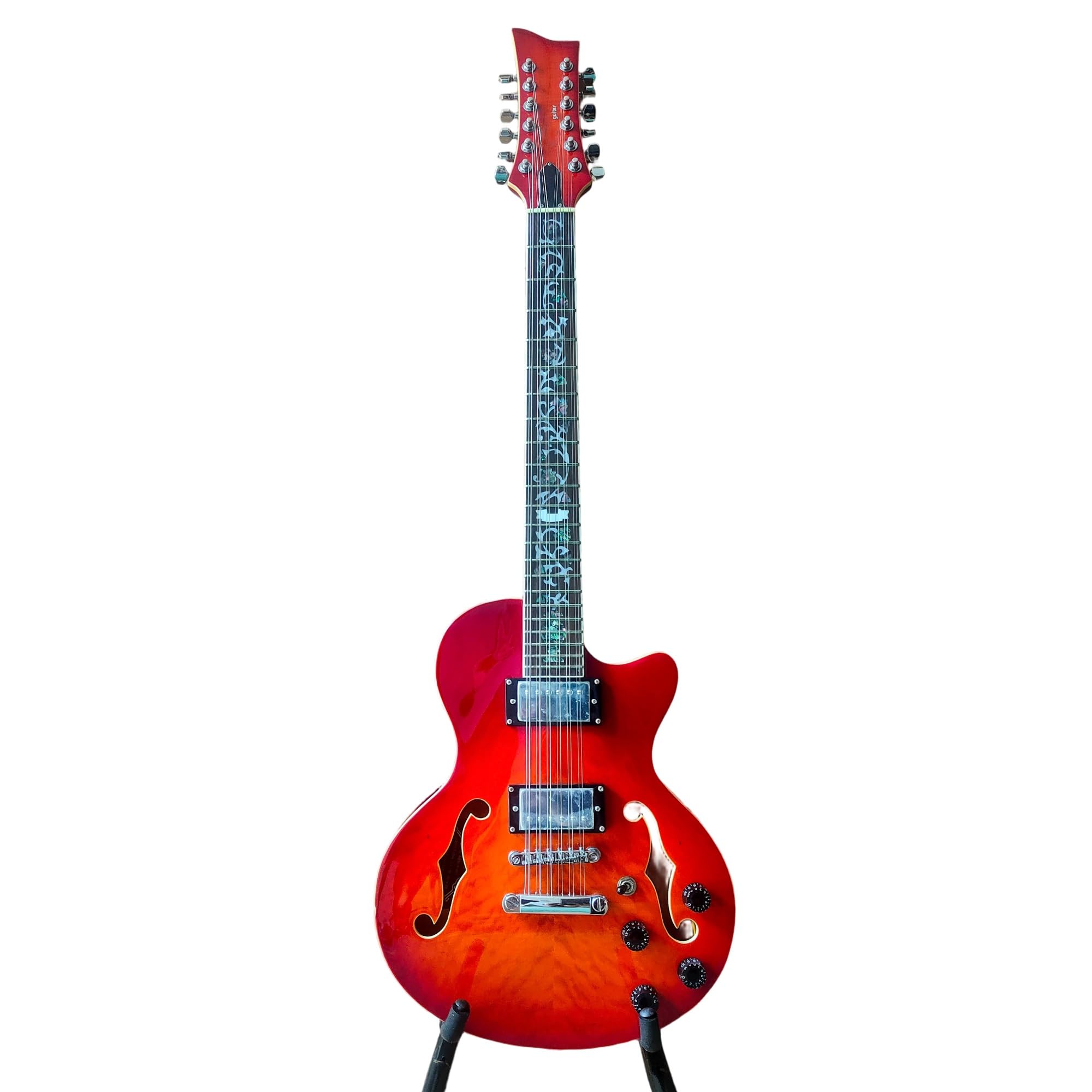 Guitarra Eléctrica Guitarra Eléctrica De 12 Cuerdas Principiante Rendimiento Profesional Tono Hermoso(CS)