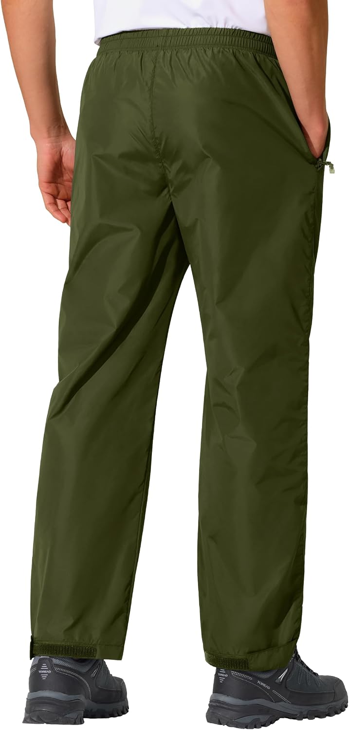 UIQUR Mens Waterproof Pants Rain Over Pant image 5