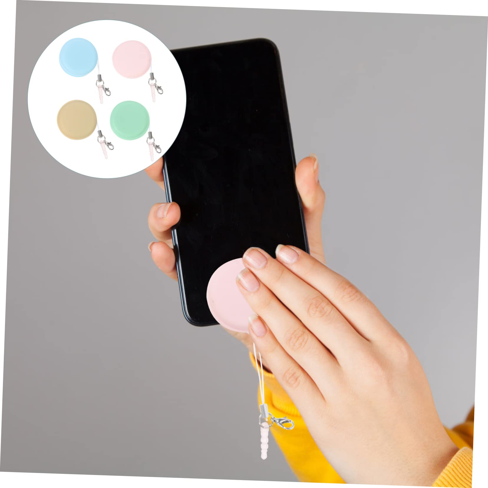 Mikikit 32pièces Lingettes Nettoyantes Pour Écran De Téléphone Et Lunettes Avec Porte-clés Nettoyage Facile Pour Appareils Électroniques Rose Bleu Vert