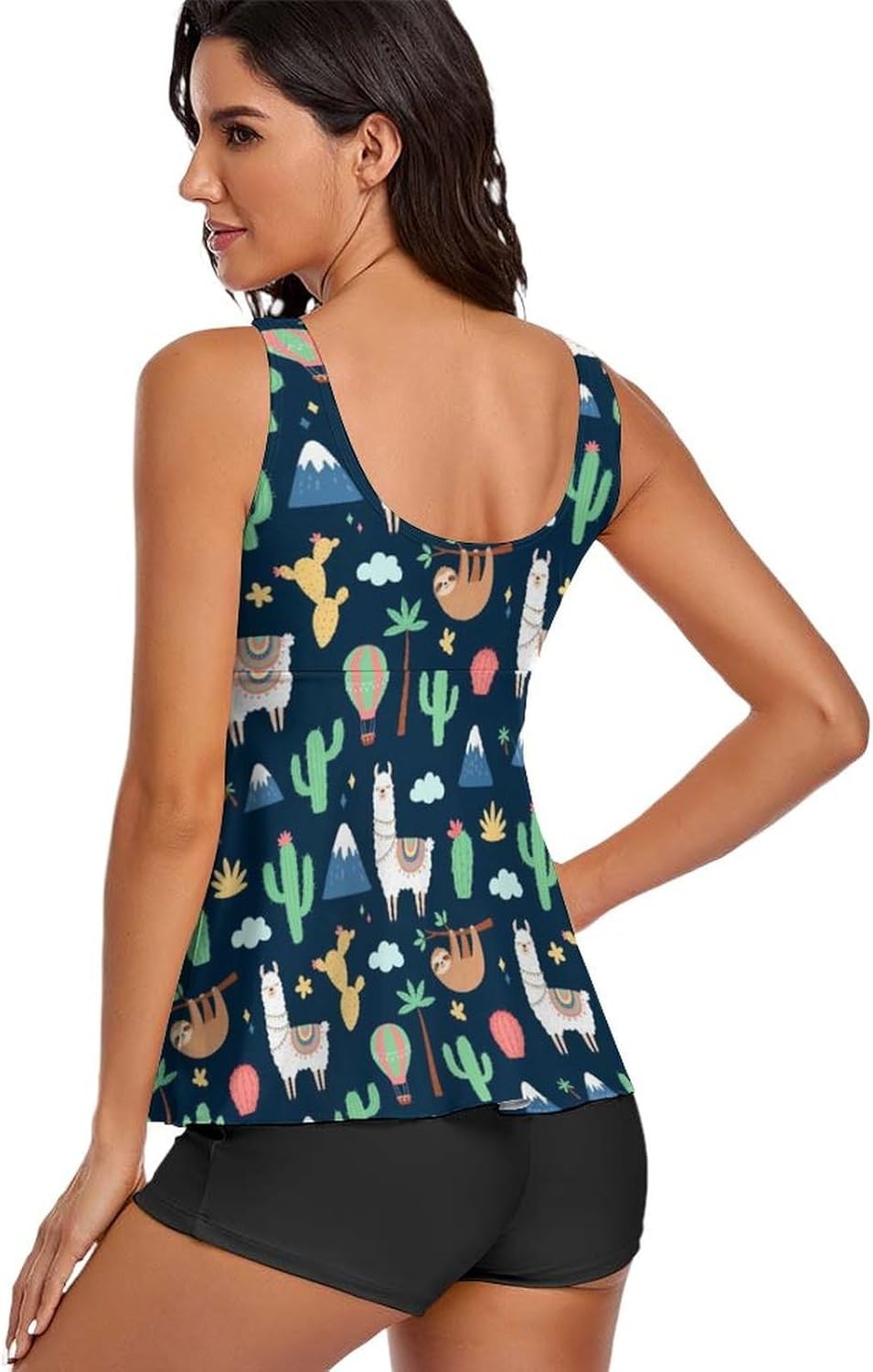 Tankini Swimsuits for Women, Fashion Two Piece Bathing Suits Drawstring Swimwear for Vacation Honeymoon
