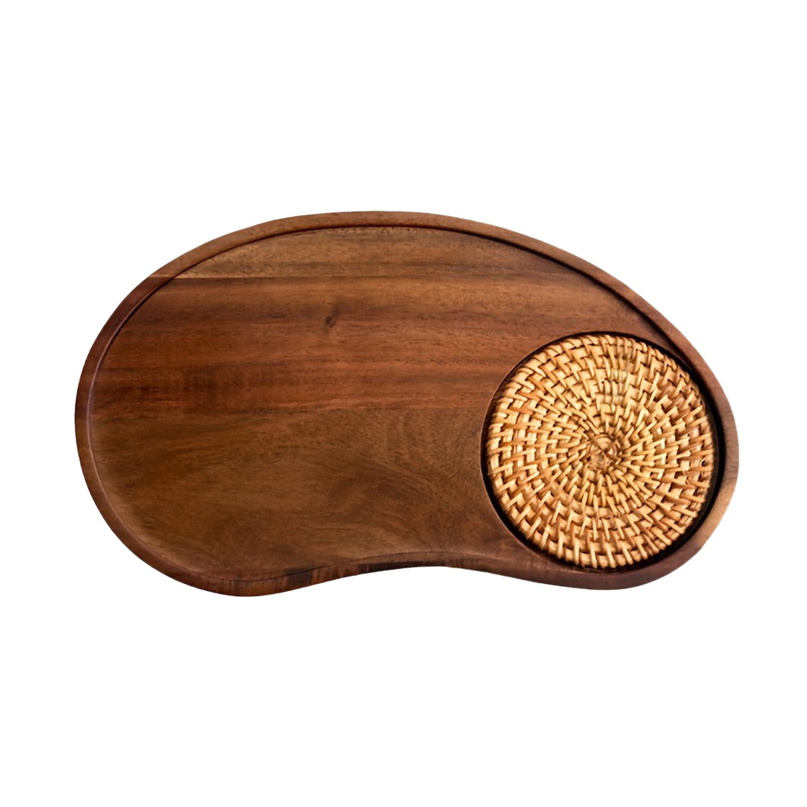 Plateau multifonction en bois de service pour goûter, apéritif et table basse de salon